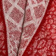 Red rose pattern brushed flannel fabric by the yard – warm shardon material | 150 cm width