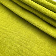 Olive green double gauze cotton muslin fabric – soft crinkled sewing fabric (150 cm wide)