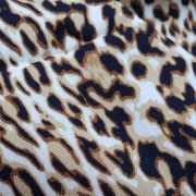 Leopard print viscose fabric – soft drapey animal pattern dress material | 147 cm width