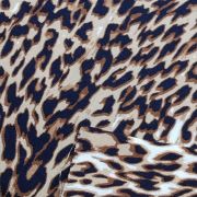 Leopard print viscose fabric – soft drapey animal pattern dress material | 147 cm width