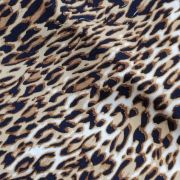 Leopard print viscose fabric – soft drapey animal pattern dress material | 147 cm width