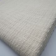 100% cotton ecru color tweed fabric, winter textured woven material for jackets coats dresses, 140 cm width, cozy breathable natural fabric