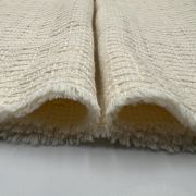 100% cotton ecru color tweed fabric, winter textured woven material for jackets coats dresses, 140 cm width, cozy breathable natural fabric