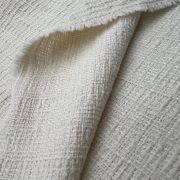 100% cotton ecru color tweed fabric, winter textured woven material for jackets coats dresses, 140 cm width, cozy breathable natural fabric