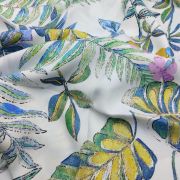 Floral viscose silk floss fabric – lightweight drapey polyester-free material by yard (150 cm / 59″)