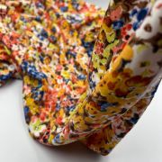 Floral cotton viscose fabric multicolor for dresses skirts lightweight drapey 150 cm