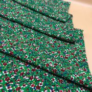Green lily valley floral viscose fabric for dresses blouses skirts soft drapey | 150 cm