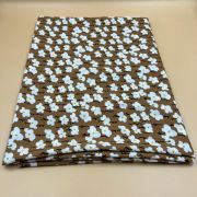 Brown daisy garden viscose fabric for dresses blouses skirts soft drapey | 150 cm