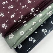Floral printed viscose fabric – soft drapey rayon for dresses, blouses, skirts, sewing