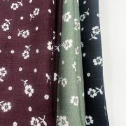 Floral printed viscose fabric – soft drapey rayon for dresses, blouses, skirts, sewing
