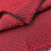 Crinkle fabric red seasonal soft textured woven crinkle fabric for dresses blouses garments dressmaking durable wrinkled texture