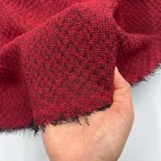 Crinkle fabric red seasonal soft textured woven crinkle fabric for dresses blouses garments dressmaking durable wrinkled texture