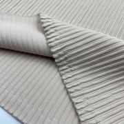 Ribbed fabric cream beige – soft stretch material for tops, dresses & loungewear | 150 cm