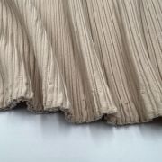 Ribbed fabric cream beige – soft stretch material for tops, dresses & loungewear | 150 cm