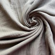 Cotton muslin fabric cream – 100% natural soft breathable double gauze for baby, swaddles, dresses & blankets | 150 cm