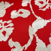 Red viscose fabric – soft drapey breathable abstract print for dresses, blouses & skirts | 150 cm / 59 inches