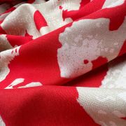 Red viscose fabric – soft drapey breathable abstract print for dresses, blouses & skirts | 150 cm / 59 inches