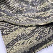 Snakeskin effect brocade fabric, textured luxury woven material for dresses, jackets & statement garments, 150 cm width