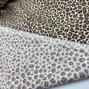 Leopard print cotton poplin fabric – soft lightweight material by yard (150 cm / 59″)