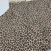 Leopard print cotton poplin fabric – soft lightweight material by yard (150 cm / 59″)