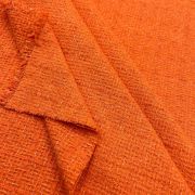 Orange boucle tweed – classic wool coat & dress sewing textile by the yard