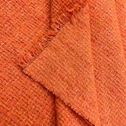 Orange boucle tweed – classic wool coat & dress sewing textile by the yard