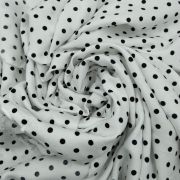 Polka dot viscose cotton fabric – soft drapey material by yard (150 cm / 59″)