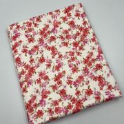 Floral cotton satin fabric – soft smooth material for dresses, skirts & blouses | 150 cm
