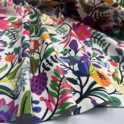 Botanical floral print upholstery fabric – digital printed 100% polyester (140 cm / 55″)