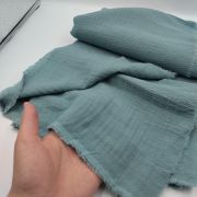 Double gauze cotton muslin fabric by the yard – soft breathable 2 layer material | (150×100 cm)