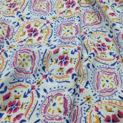 Colorful boho viscose cotton fabric – soft drapey material by yard (150 cm / 59″)