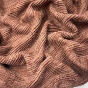Brown rib knit fabric soft stretch melange jersey fabric lightweight cozy fabric for tops dresses minimal style textile by yard