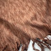 Brown rib knit fabric soft stretch melange jersey fabric lightweight cozy fabric for tops dresses minimal style textile by yard