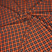 Houndstooth cotton fabric – orange textured woven fabric for coats, dresses & sewing projects | 150 cm