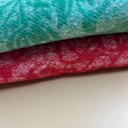 Green brushed plaid winter fabric – soft warm flannel-style fabric for jackets & coats | 150 cm
