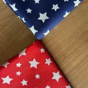 Printed poplin cotton fabric by the yard – chevron & star pattern soft sewing material | 240 cm