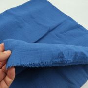 Blue cotton muslin fabric – soft double gauze for baby blankets