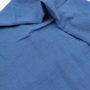 Blue cotton muslin fabric – soft double gauze for baby blankets