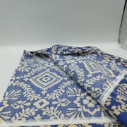 Cotton viscose fabric – navy floral dress & blouse material by yard