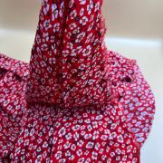 Floral cotton viscose fabric soft lightweight material for dresses, skirts, blouses  150 cm width