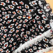 Floral cotton viscose fabric soft lightweight material for dresses, skirts, blouses  150 cm width