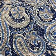 Paisley viscose fabric, soft drapey printed rayon for dresses, blouses, skirts & accessories, lightweight breathable fabric, 150 cm wide