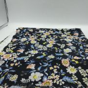 Floral crinkle cotton viscose fabric – lightweight drapey material by yard (140 cm / 55″)