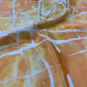Abstract burnout satin fabric – shiny textured material for dresses & decor | 150 cm