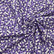 Lilac flower fabric 150 cm wide – soft viscose cotton – lightweight baby & summer dress fabric by the meter