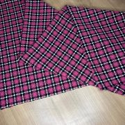 Plaid tweed fabric by the yard – soft 100% cotton textured material for dresses 150 cm