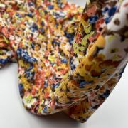 Floral cotton viscose fabric multicolor for dresses skirts lightweight drapey 150 cm