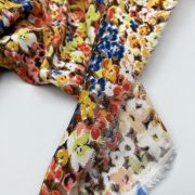 Floral cotton viscose fabric multicolor for dresses skirts lightweight drapey 150 cm