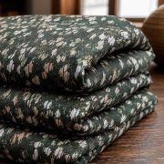 Olive green abstract animal print viscose cotton fabric by the yard, soft pebble pattern dressmaking material, fluid drape apparel 150cm