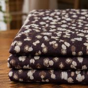 Brown abstract animal print viscose rayon cotton fabric by the yard, soft pebble pattern dressmaking material, fluid drape apparel 150cm